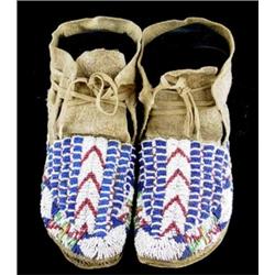 Northern Plains Indian Beaded Moccasins