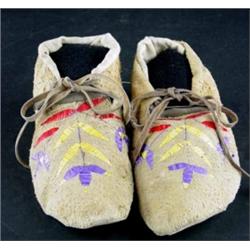 Sioux Indian Quilled Moccasins
