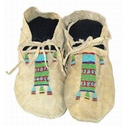 Sioux Indian Beaded Moccasins