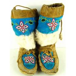 Athabascan Indian Beaded Moccasins