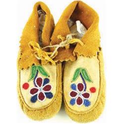 Chippewa or Cree Beaded Moccasins
