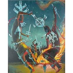 Robert Yellowhair - Oil on Canvas