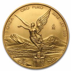 2015 Mexico 1 oz .999 Pure Gold Libertad BU MS-63. LOW MINTAGE 4800 PIECES!