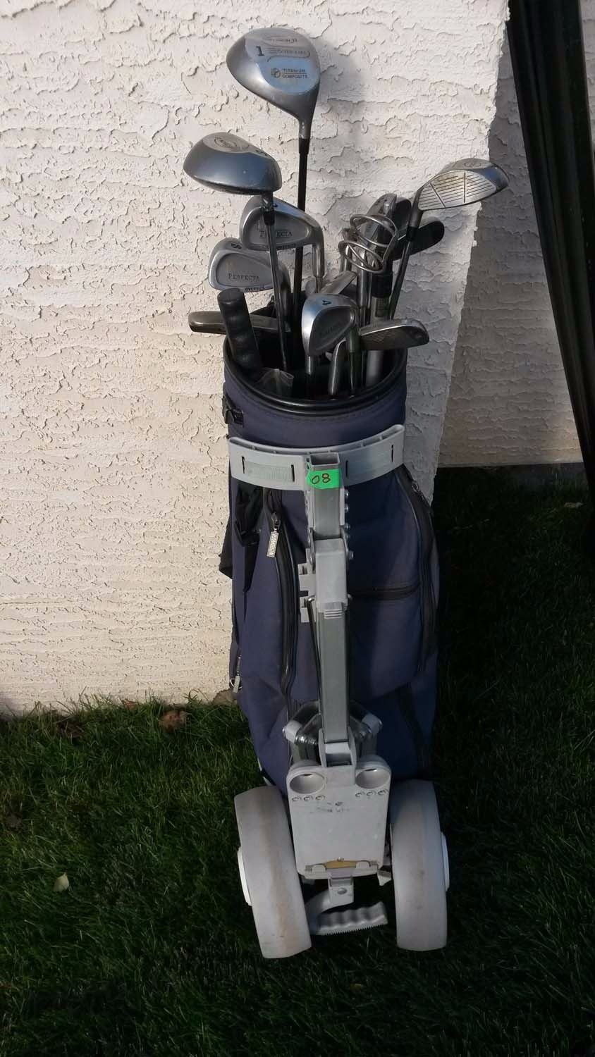 Golf Clubs, Precision II With Cart