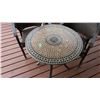 Image 2 : Stone Top Patio Table W/ Wicker Chairs (2)
