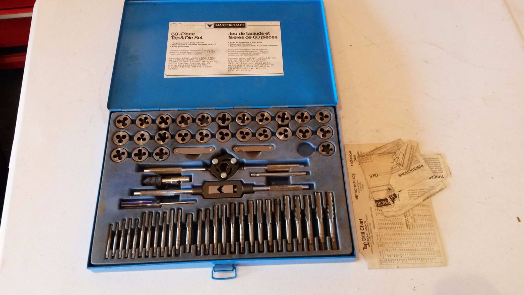 Mastercraft Tap & Die Set, 60 Piece