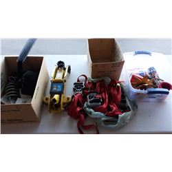 Tie Down Straps (3), Trolley Floor Jack 2 Ton Missing Handle, Misc.