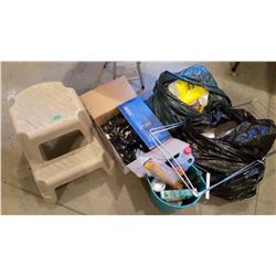 Plastic Stool, Christmas Lights, Misc.