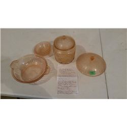 Lot Of Pink Depression Glass