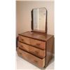 Image 1 : Wooden Dresser, 3 Drawer, W/ Mirror