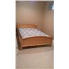 Image 1 : Queen Size Wooden Bed Frame And Mattress