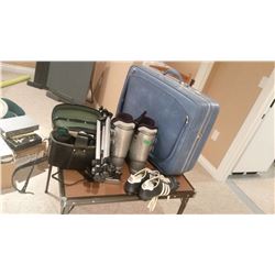 Canon Camera W/ Accessories, Suit Case, Ski Boots, Shoes Tripod