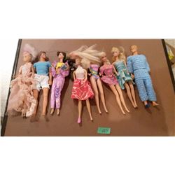 Lot Of Ken And Barbie Dolls