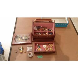 Assorted Jewellery W/ Display Case