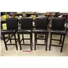 Image 1 : Lot of Leather Bar Chairs (Sold 4 Times The Money)
