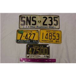 Lot Of Vintage Licence Plates