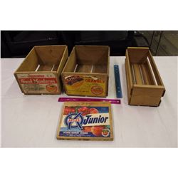 Lot of Wooden Fruit Crates