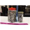 Image 1 : Two Plastic Jars Filled w/Bolts, Nails, Sockets, Etc