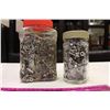 Image 2 : Two Plastic Jars Filled w/Bolts, Nails, Sockets, Etc