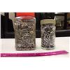 Image 3 : Two Plastic Jars Filled w/Bolts, Nails, Sockets, Etc