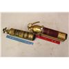 Image 1 : Vintage Brass Fire Extinguishers(2) w/Brackets