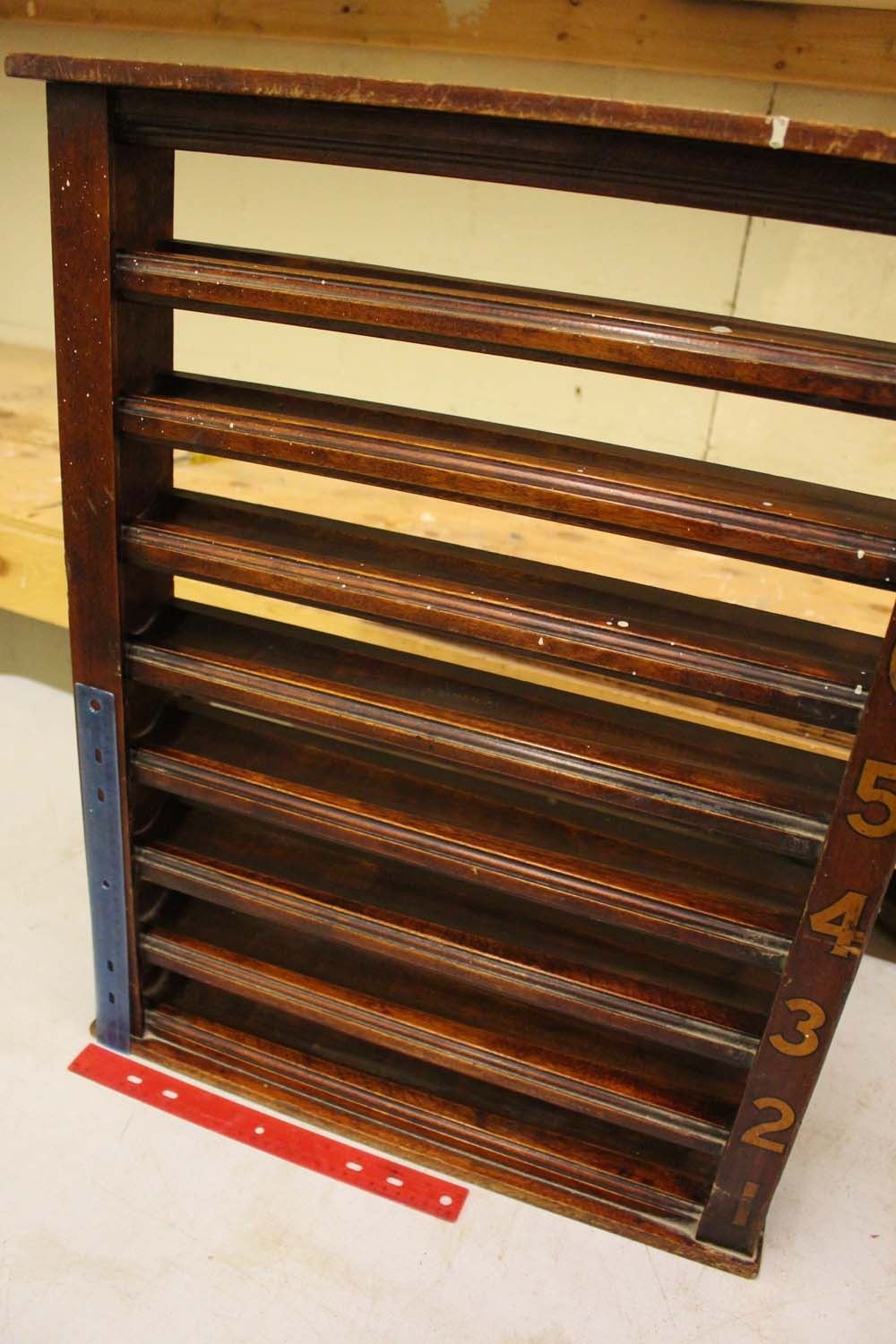 Vintage Wooden Pool Hall Ball Rack