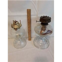 Vintage Glass Kerosene Lamps (2)