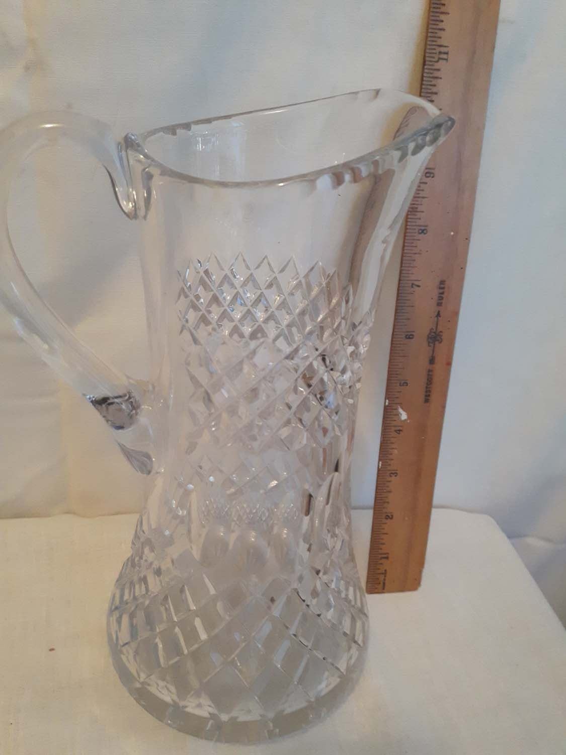 Heavy Crystal Pitchers (2)