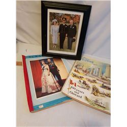 Picture of The Queen, Prince Charles w/Winston Churchill & 2 Royal Scrapbooks