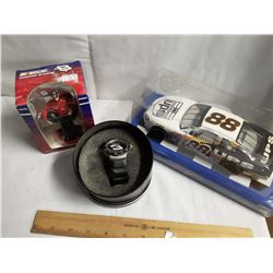 Dale Earnhardt Watch, #88 Car & A Earnhardt Figurine