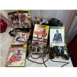 Xbox w/ Cords, 3 Extra Controllers & Games