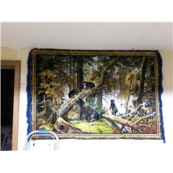 Wall Rug Depicting Bears