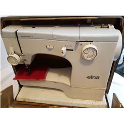 Elna Sewing Machine In Metal Carrying Case