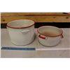 Image 3 : 2 Enamel White Pots