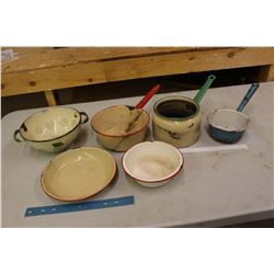 6 Pieces Of Enamel ware