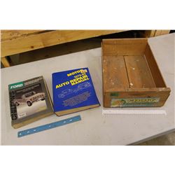 Auto Repair Manuals W/ Wood Apple Box