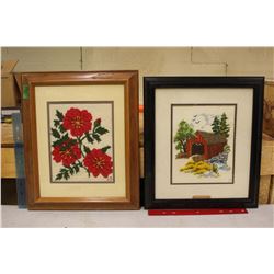 Pair Of Pettipoint Pictures