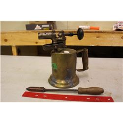 Brass Blow Torch And Iron