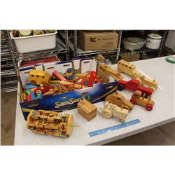 Lot Of Vintage Wooden Children's Toys
