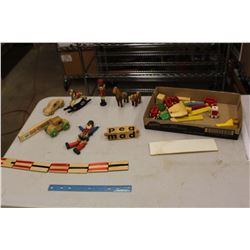 Lot Of Vintage Wooden Children's Toys