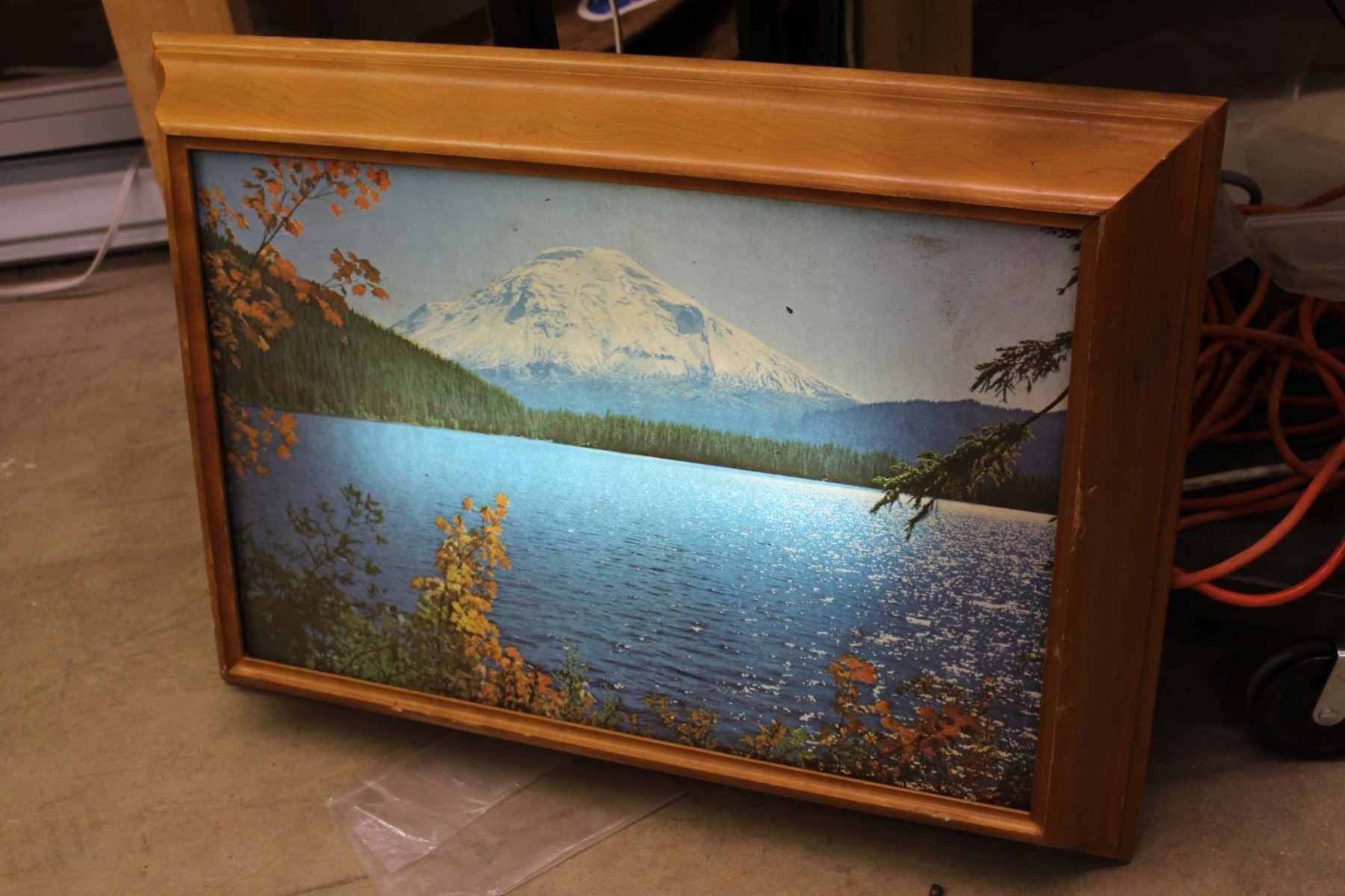 Vintage Light up Wall Art W/ Vintage Window