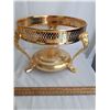 Image 3 : Gold Coloured Chafing Dishes (2) (Large One Has Pyrex Bowl)