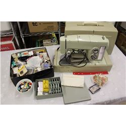 Sears Kenmore Sewing Machine w/Attachments&Supplies