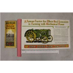 Vintage John Deere Poster With John Deere Brochure
