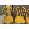 Image 2 : Set of 4 Wooden Hoop Back Chairs