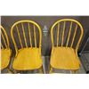 Image 3 : Set of 4 Wooden Hoop Back Chairs