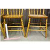 Image 5 : Set of 4 Wooden Hoop Back Chairs