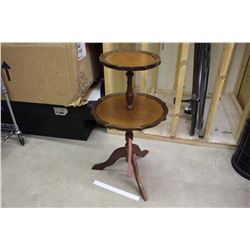 2 Tier Wooden Pie Crust Table (31" Tall)