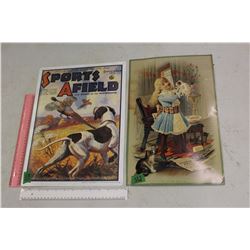 Tin Signs (2)(Sports&Afield and Dingman Soap A Kitty's Bath)