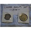 Canada 1975 50 Cent And 1 Dollar